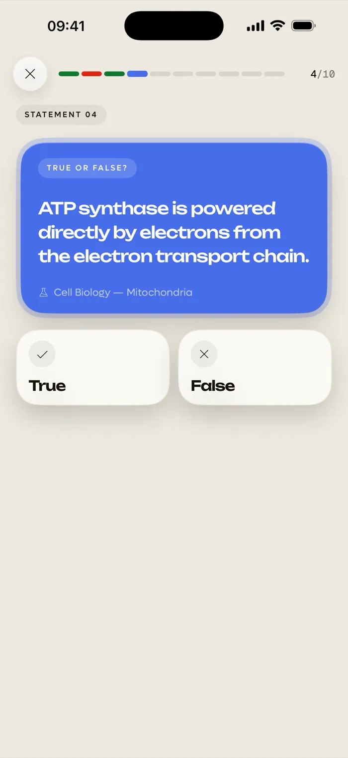 A Quibly true or false statement about ATP synthase